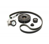 Комплект натяжитель + ролик + шкив + ремень генератора на Renault Trafic 2006- 2.0dCi (+AC) - 7701477344