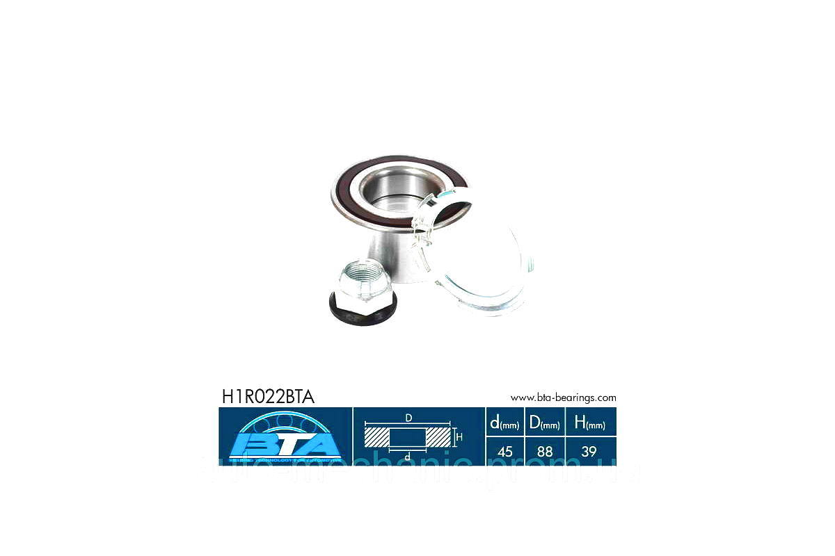 Подшипник ступицы передней на Renault Trafic 2003- (+ABS) (d=88mm) - BTA (Польша) - H1R022BTA
