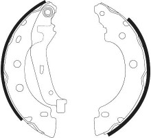 Барабанные тормозные колодки (задние) Renault Kangoo 1998-2008 - ABS (Нидерланды) - ABS9031