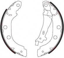 Барабанные тормозные колодки (задние) d=228x42mm на Renault Kangoo 1998-2008 -TRW (США / Германия) - GS8655