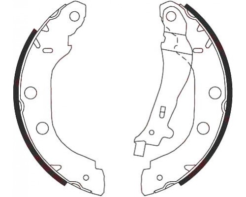 Барабанные тормозные колодки (задние) d=228x42mm на Renault Kangoo 1998-2008 -TRW (США / Германия) - GS8655