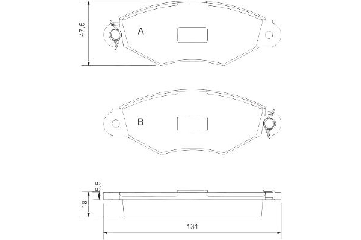 Дисковые тормозные колодки передние на Renault Kangoo 1998-2008 - ABS (Нидерланды) - ABS37040