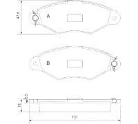 Дисковые тормозные колодки передние на Renault Kangoo 1998-2008 - ABS (Нидерланды) - ABS37040