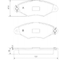 Дисковые тормозные колодки передние на Renault Kangoo 1998-2008 - ABS (Нидерланды) - ABS37040