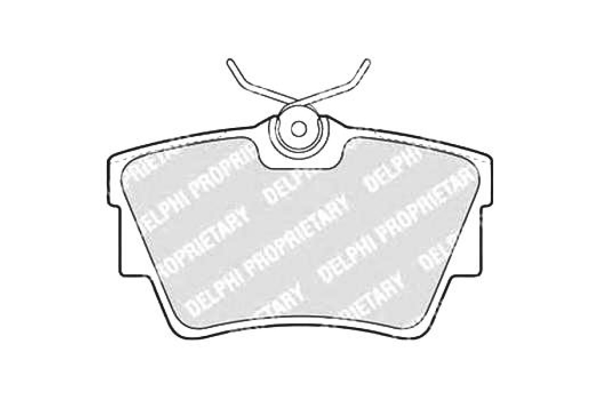 Дисковые тормозные колодки (задние) на Renault Trafic III 2014 - Delphi (Великобритания) - LP1745