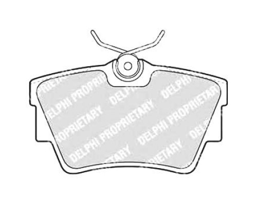 Дисковые тормозные колодки (задние) на Renault Trafic III 2014 - Delphi (Великобритания) - LP1745