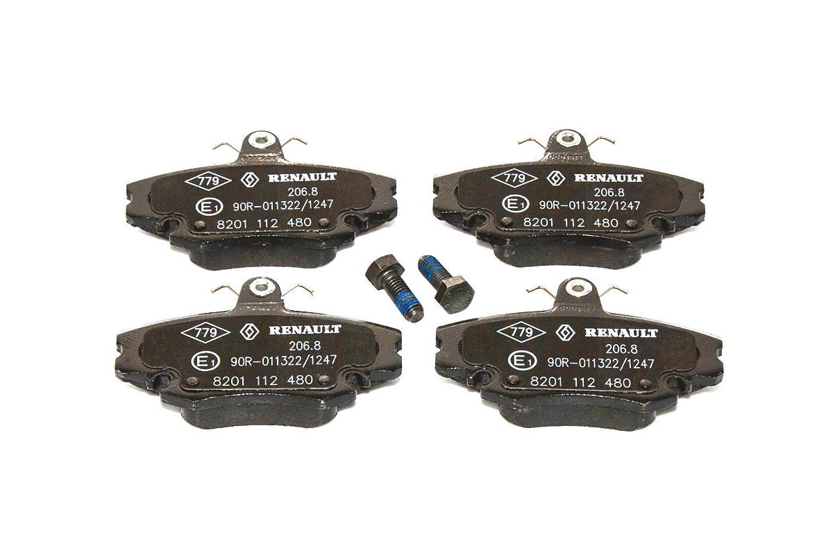 Дисковые тормозные колодки (передние) на Renault Clio II 1998-2005 - Renault (Оригинал) - 7701209639