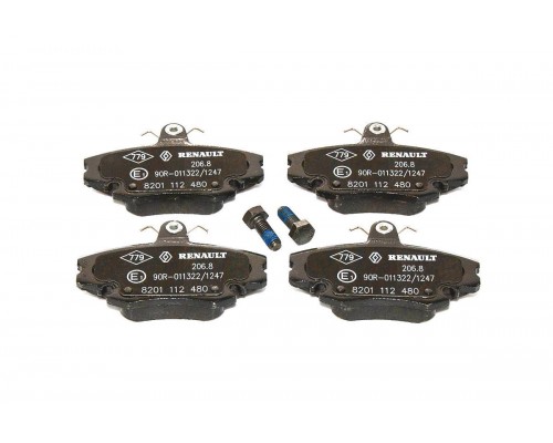 Дисковые тормозные колодки (передние) на Renault Clio II 1998-2005 - Renault (Оригинал) - 7701209639