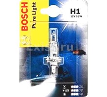 Галогенная лампа H1 12V 55W (Pure Ligft) блистер, на Renault Trafic 2001 - Bosch (Германия) - 1987301005