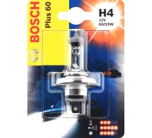 Галогенная лампа H4 12V 60/55W (свет +60%) блистер, на Renault Trafic 2001 - Bosch (Германия) - 1987301040