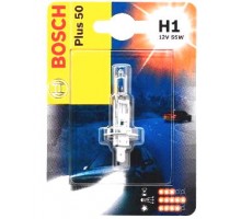 Галогенная лампа H1 12V 55W (свет +50%) блистер, на Renault Trafic 2001 - Bosch (Германия) - 1987301041