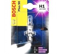 Галогенная лампа H1 12V 55W (свет +90%) блистер, на Renault Trafic 2001 - Bosch (Германия) - 1987301076
