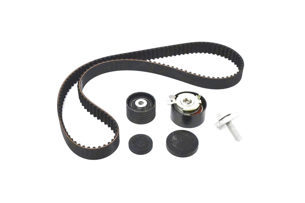 Комплект натяжитель + ролик + ремень ГРМ на Renault Kangoo 2001-2008 1.6 16V - GATES (Бельгия) - K015671XS