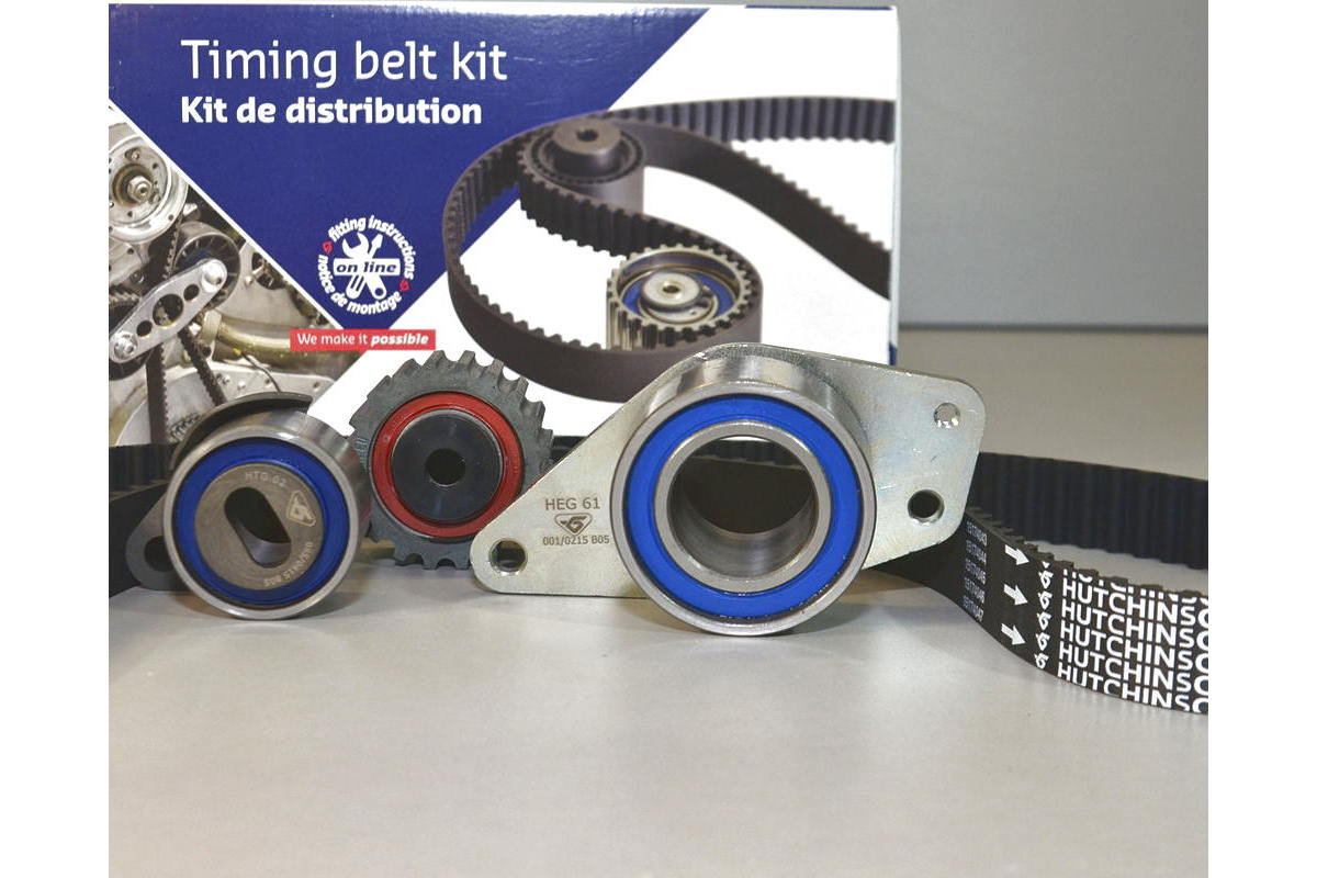 Комплект натяжитель + ролик + ремень ГРМ на Renault Kangoo 2001-2008 1.9dCi - Hutchinson - KH 71 Комплект натяжитель + ролик + ремень ГРМ на Renault Kangoo 2001-2008 1.9dCi - Hutchinson - KH 71