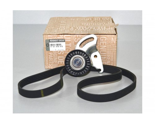 Комплект натяжитель + ролик + ремень генератора на Renault Kangoo 2001- 1.5dCi - Renault - 7701476473