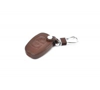 Кожаный чехол на корпус ключа (коричневый) на Renault Kangoo 1997-2008 - DSP (Китай) - PGCASEBROWN