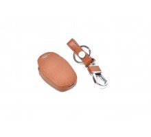 Кожаный чехол на корпус ключа (коричневый) на Renault Kangoo 1997-2008 - DSP (Китай) - PGCASEBROWN-3