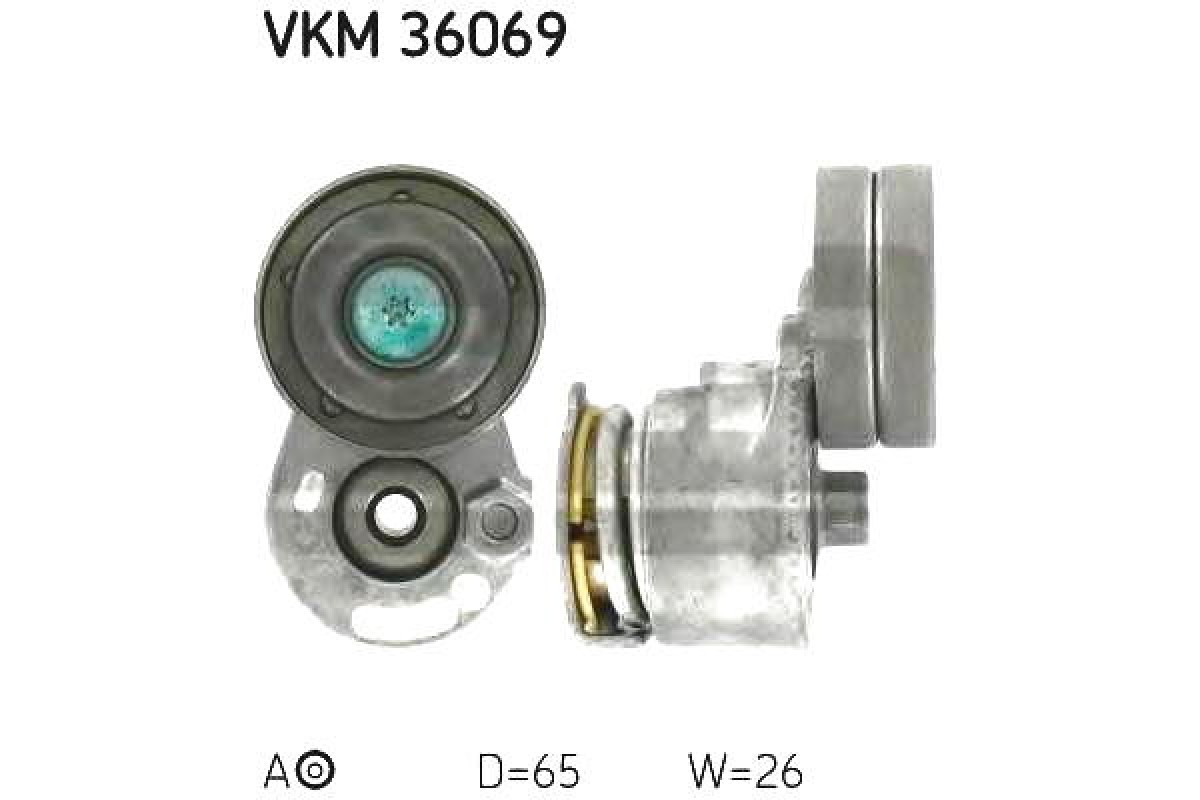 Натяжитель ручейкового ремня на Renault Trafic 2001- 1.9dCi (-AC) - SKF (Швеция) - VKM 36069