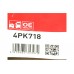 Поликлиновый (ручейковый) ремень (4PK718) на Renault Logan I 2004-2012 1.4+1.6 - GATES - GT4PK718