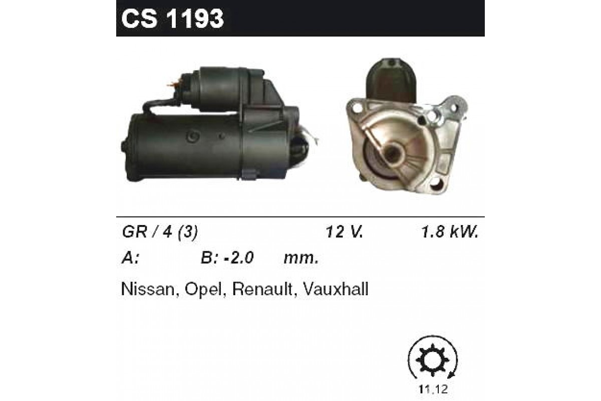Стартер на Renault Master II 2001-2010, 1.9dCi -MSG (Италия) - CMS1193