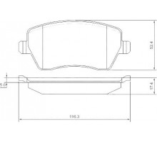 Тормозные колодки передние (R14) на Renault Dokker 2012 - ABS (Нидерланды) - ABS37395