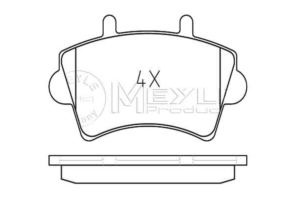 Тормозные колодки передние на Renault Master II 01-10 R16 - Meyle (Германия) - 0252361318 Тормозные колодки передние на Renault Master II 01-10 R16 - Meyle (Германия) - 0252361318
