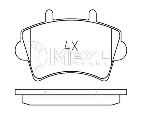 Тормозные колодки передние на Renault Master II 01-10 R16 - Meyle (Германия) - 0252361318