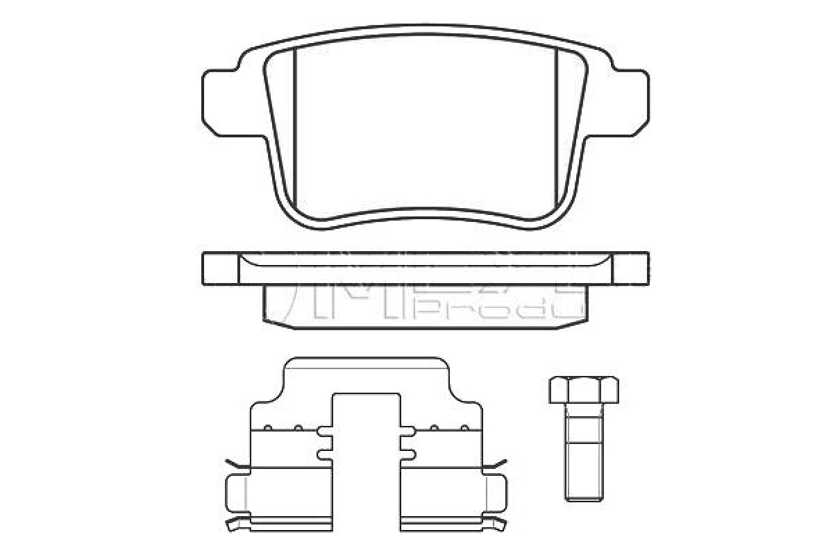 Тормозные колодки задние на Renault Kangoo II 08 - Meyle (Германия) - 0252469216 Тормозные колодки задние на Renault Kangoo II 08 - Meyle (Германия) - 0252469216