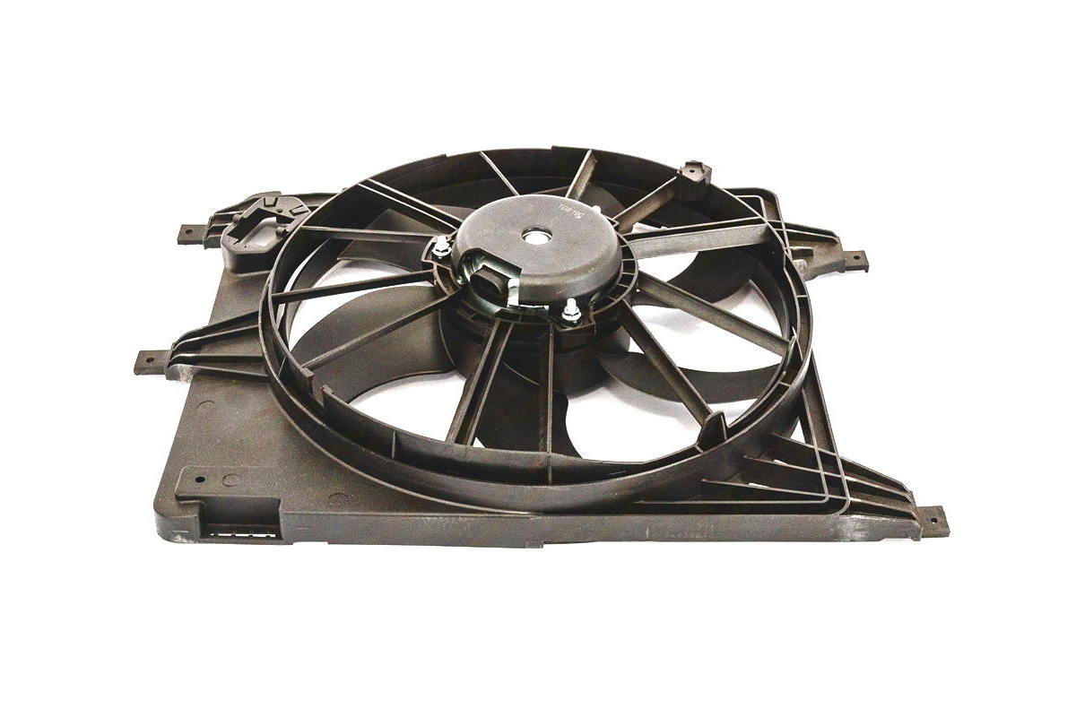 Вентилятор радиатора c диффузором (+AC) на Renault Logan I 2004-2012 - Thermotec - D8R005TT Вентилятор радиатора c диффузором (+AC) на Renault Logan I 2004-2012 - Thermotec - D8R005TT