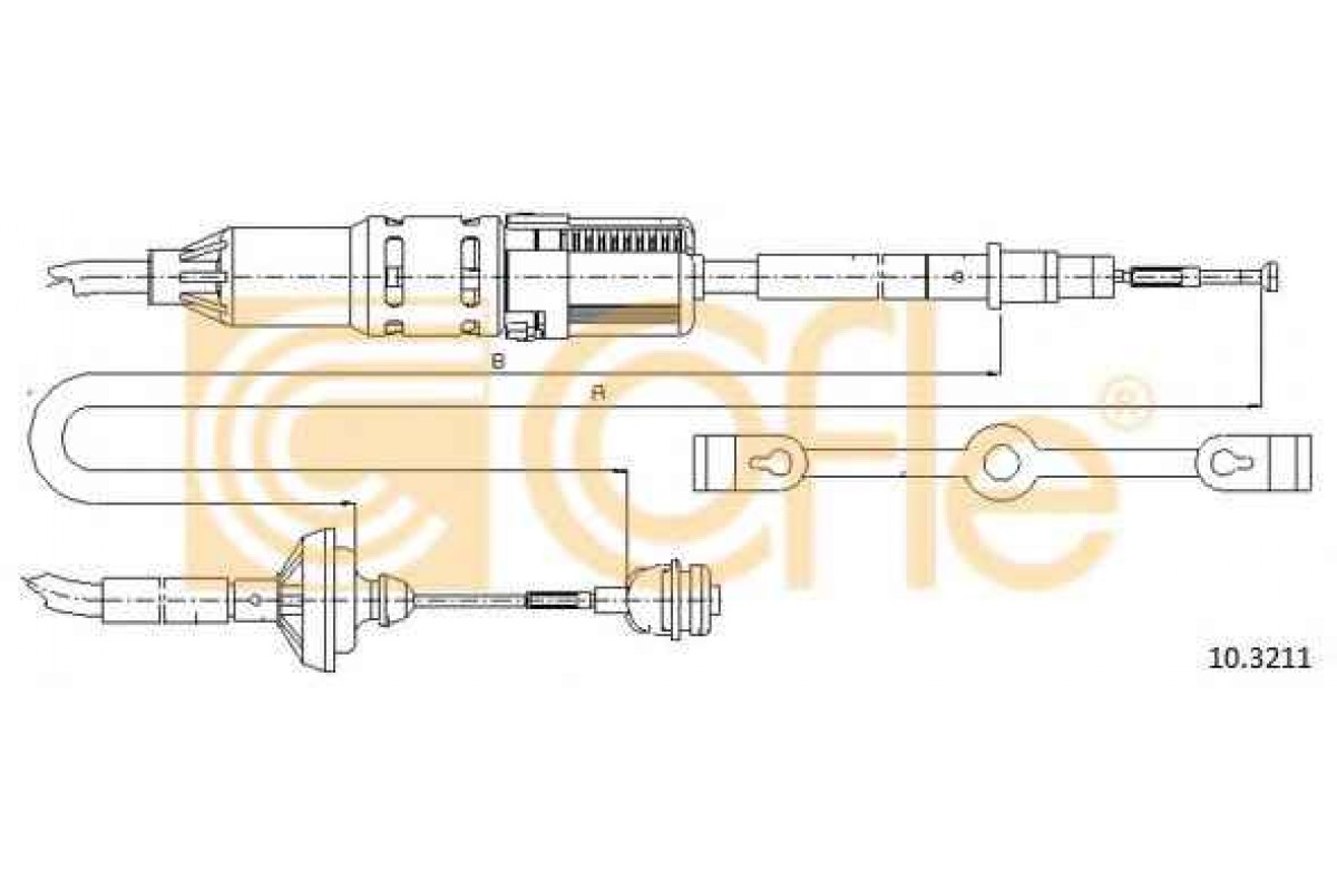 Трос сцепления (автоматическая регулировка) VW Transporter T4 1990-2003 10.3211 COFLE (Италия)