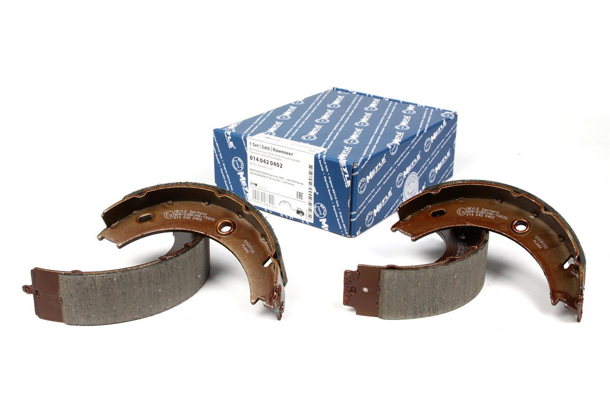 Колодки ручника (без пружинок, со сдвоенным колесом) VW LT 46 1996-2006 0140420402 MEYLE (Германия) Колодки ручника (без пружинок, со сдвоенным колесом) VW LT 46 1996-2006 0140420402 MEYLE (Германия)