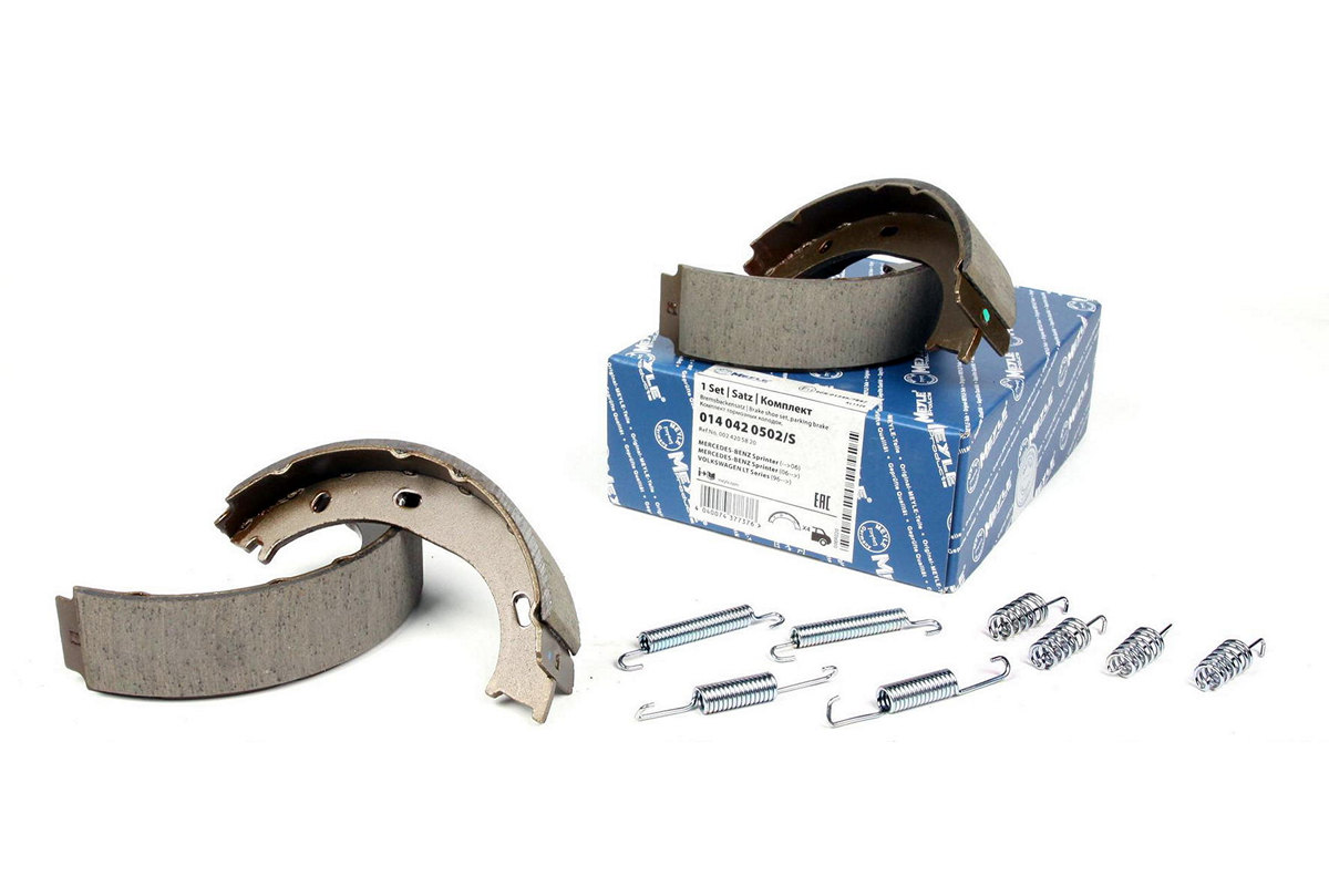 Колодки ручника (с пружинками) VW LT 28-35 1996-2006 0140420502/S MEYLE (Германия)