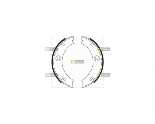 Колодки ручника (со сдвоенным колесом, без пружинок) MB Sprinter 408-416 1995-2006 BC07970 STARLINE (Чехия)