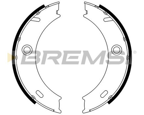Колодки ручника (со сдвоенным колесом, без пружинок) MB Sprinter 408-416 1995-2006 GF0307 BREMSI (Италия)