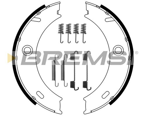 Колодки ручника (со сдвоенным колесом, с пружинками) MB Sprinter 408-416 1995-2006 GF0307-1 BREMSI (Италия)