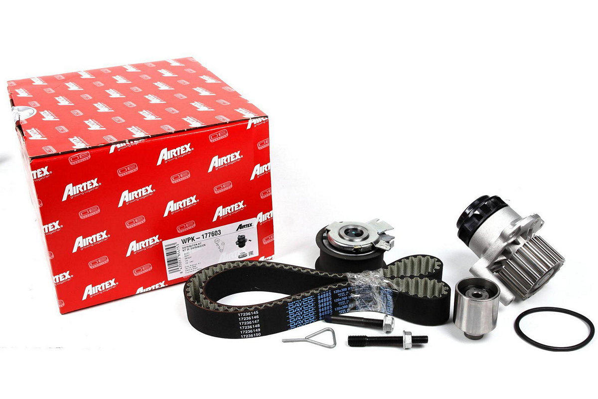 Комплект ГРМ + помпа VW Caddy ІІІ 1.9TDI / 2.0SDI 04-10 WPK-177603 AIRTEX (Испания) Комплект ГРМ + помпа VW Caddy ІІІ 1.9TDI / 2.0SDI 04-10 WPK-177603 AIRTEX (Испания)
