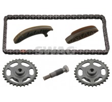 Комплект цепи ГРМ (+2 шестерни, двигатель: OM651) MB Sprinter 2.2CDI 2009- 10936593 SWAG (Германия)