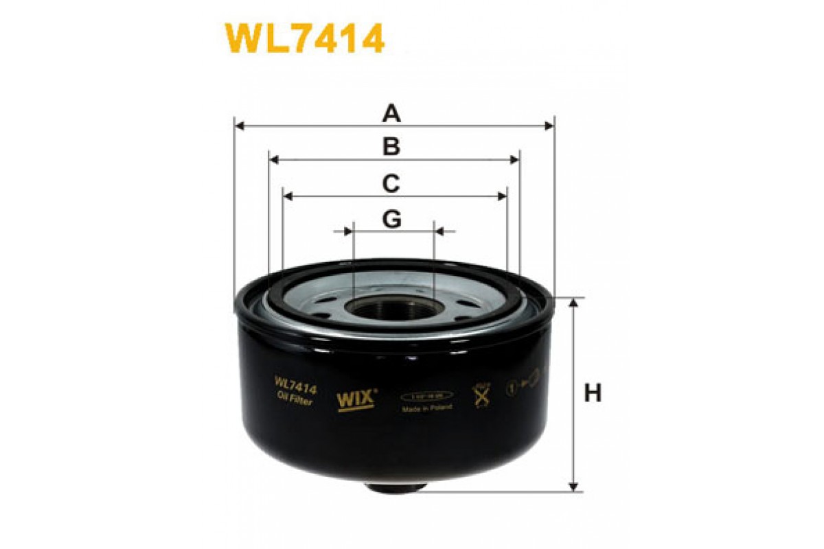 Масляный фильтр VW LT 2.8TDI 1996-2006 WL7414 WIX (Польша) Масляный фильтр VW LT 2.8TDI 1996-2006 WL7414 WIX (Польша)