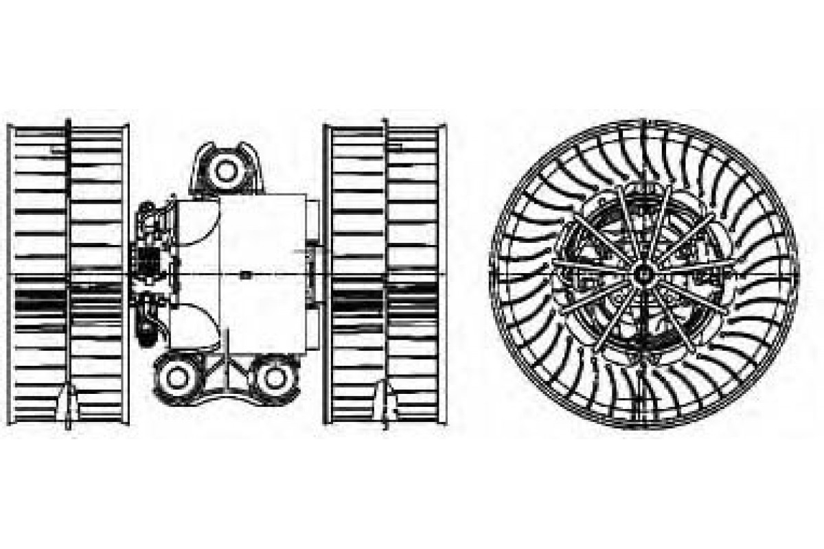 Моторчик печки (с кондиционером) MB Vito 639 2003- 348865 KALE