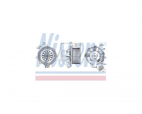 Моторчик печки (с кондиционером) VW Crafter 2006- 87105 NISSENS (Дания)