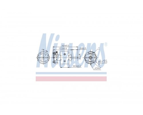 Моторчик печки (только двигатель) VW LT 1996-2006 87097 NISSENS (Дания)