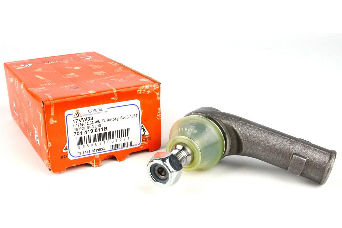 Наконечник рулевой тяги левый (конус 16mm) VW Transporter T4 90-96 17VW33 ASMETAL (Турция) Наконечник рулевой тяги левый (конус 16mm) VW Transporter T4 90-96 17VW33 ASMETAL (Турция)