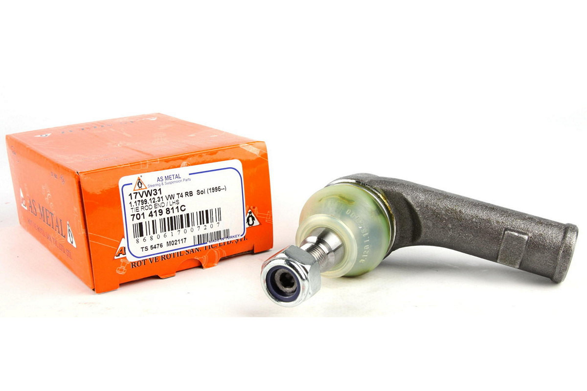 Наконечник рулевой тяги левый (конус 18mm) VW Transporter T4 96-03 17VW31 ASMETAL (Турция) Наконечник рулевой тяги левый (конус 18mm) VW Transporter T4 96-03 17VW31 ASMETAL (Турция)