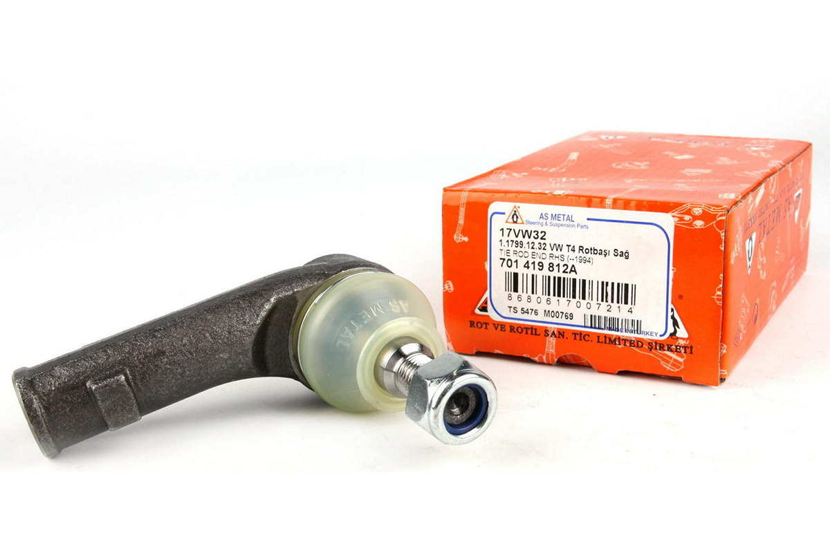 Наконечник рулевой тяги правый (конус 16mm) VW Transporter T4 90-96 17VW32 ASMETAL (Турция) Наконечник рулевой тяги правый (конус 16mm) VW Transporter T4 90-96 17VW32 ASMETAL (Турция)