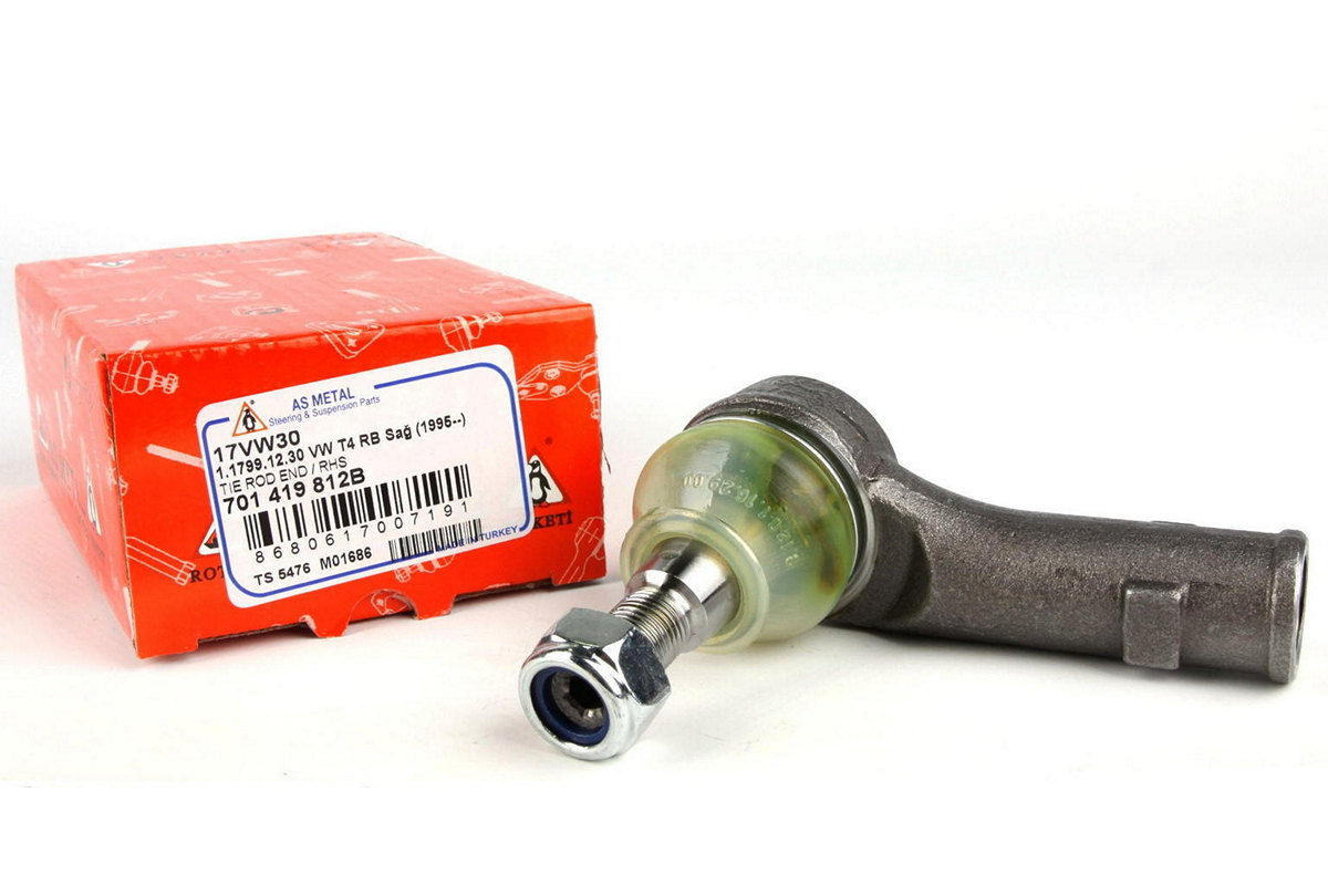 Наконечник рулевой тяги правый (конус 18mm) VW Transporter T4 96-03 17VW30 ASMETAL (Турция) Наконечник рулевой тяги правый (конус 18mm) VW Transporter T4 96-03 17VW30 ASMETAL (Турция)