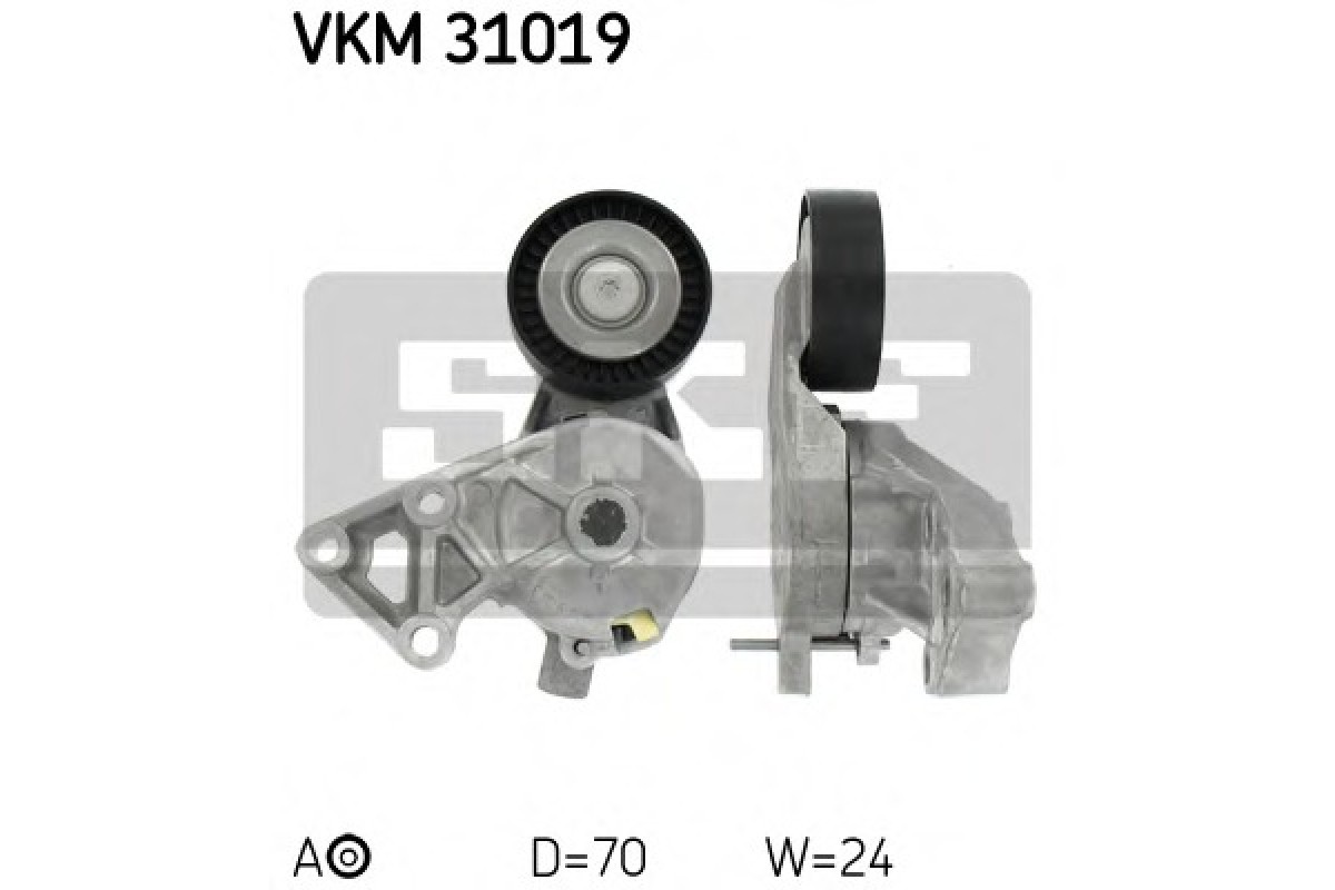 Натяжитель ремня генератора (до 2005.12) VW Transporter T5 1.9TDI 63kW / 77kW 2003-2005 VKM31019 SKF (Франция) Натяжитель ремня генератора (до 2005.12) VW Transporter T5 1.9TDI 63kW / 77kW 2003-2005 VKM31019 SKF (Франция)