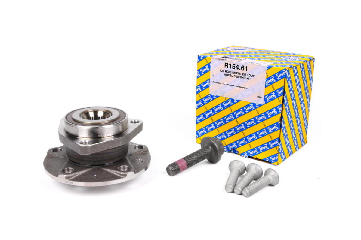 Подшипник ступицы передней (3 болта) VW Caddy III 04- R154.61 SNR (Франция)