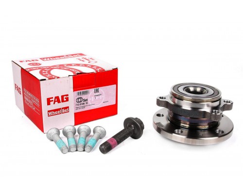 Подшипник ступицы передней (комплект, 4 болта) VW Caddy III 04- 713610610 FAG (Германия)