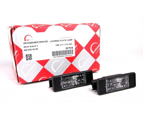 Подсветка номера VW Crafter 2006- RW82071 ROTWEISS (Турция)