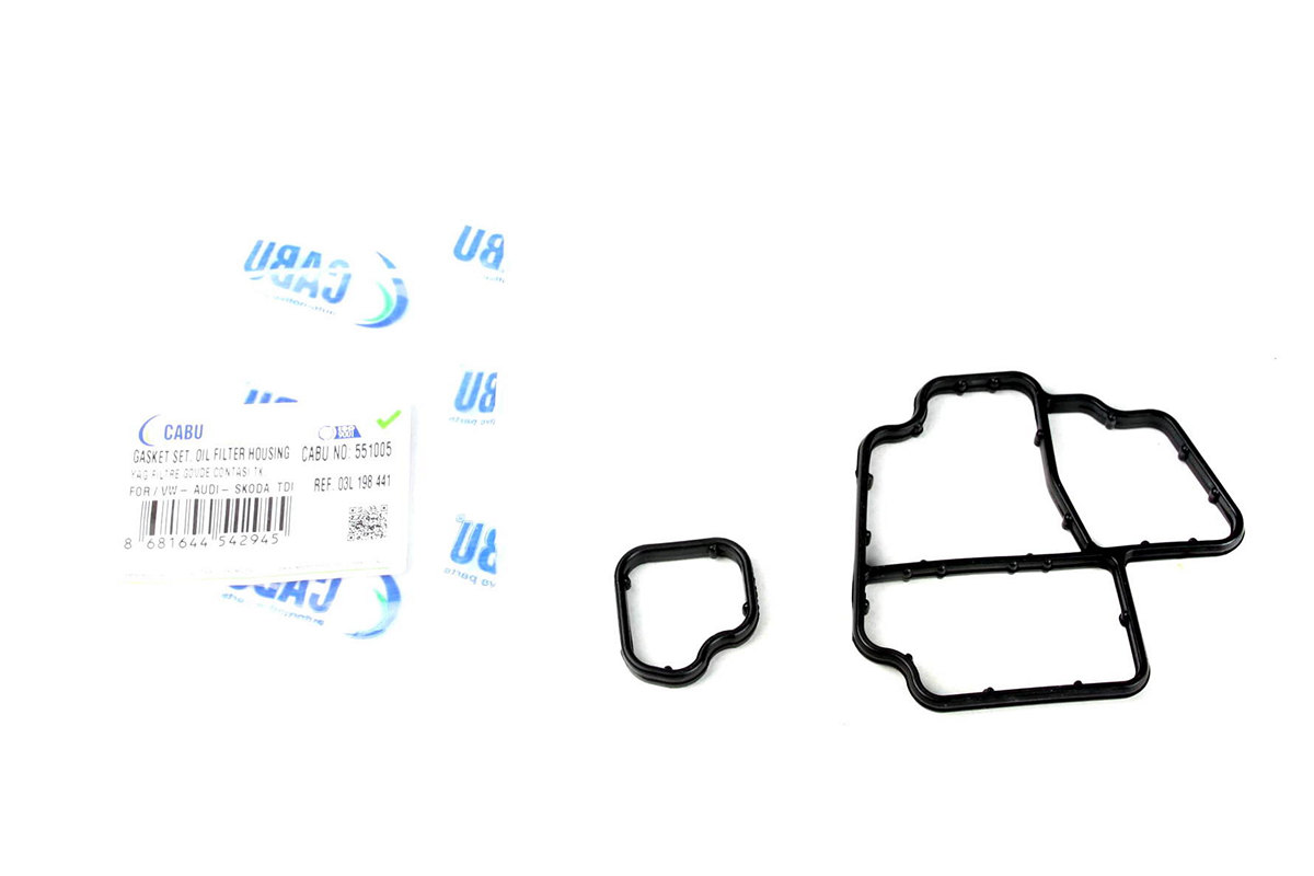 Прокладка корпуса фильтра масляного VW Transporter T5 2.0TDI / 2.0BiTDI 09-15 551005 CABU (Турция)
